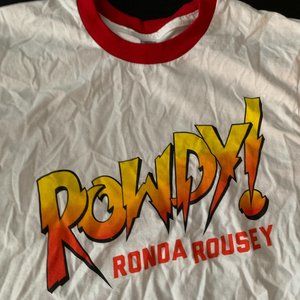WWE ROWDY Ronda Rousey Ringer T-Shirt